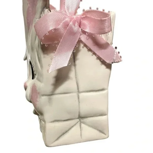 Vtg 1991 Goody Bag handmade ceramic Bunny with 3D face fun vase planter gift EUC - Picture 9 of 10